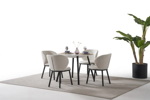 Dominik Set Beyaz Siyah